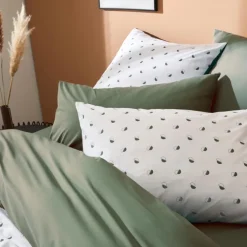 Parure de couette en percale de coton au style géométrique