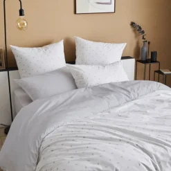 Parure de couette en percale de coton au style géométrique