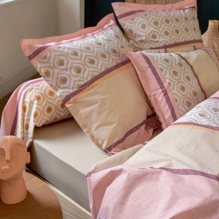 Parure de lit coton ethnique housse + taie