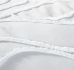 Parure de lit coton lavé tuftée géométrique abstrait