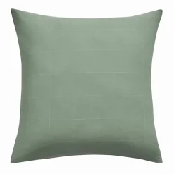 Parure de lit en coton lavé motif carreaux jacquard