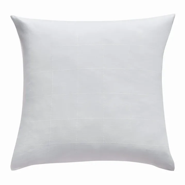 Parure de lit en coton lavé motif carreaux jacquard
