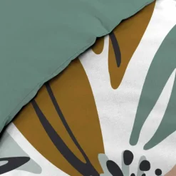 Parure de lit en coton motif floral avec double face imprimée