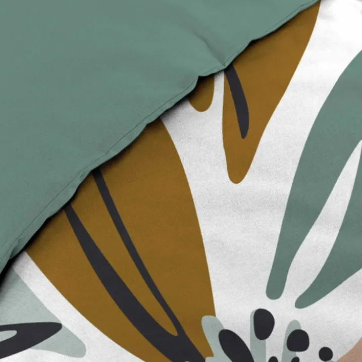 Parure de lit en coton motif floral avec double face imprimée