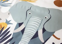 Parure de lit enfant 2 pièces éléphant housse + taie