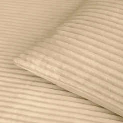 Parure de lit en flanelle relief unie avec fermeture zippée