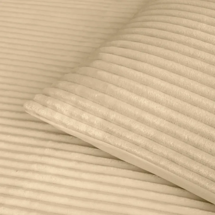 Parure de lit en flanelle relief unie avec fermeture zippée