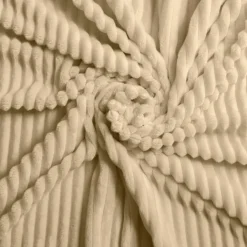 Parure de lit en flanelle relief unie avec fermeture zippée