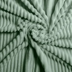 Parure de lit en flanelle relief unie avec fermeture zippée