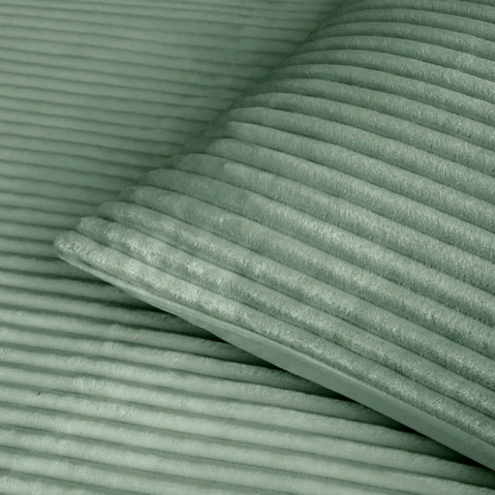 Parure de lit en flanelle relief unie avec fermeture zippée