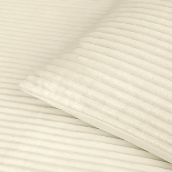 Parure de lit en flanelle relief unie avec fermeture zippée