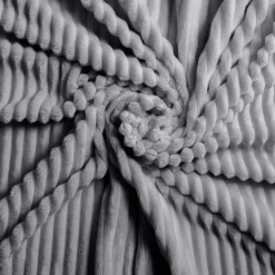 Parure de lit en flanelle relief unie avec fermeture zippée