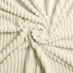 Parure de lit en flanelle relief unie avec fermeture zippée