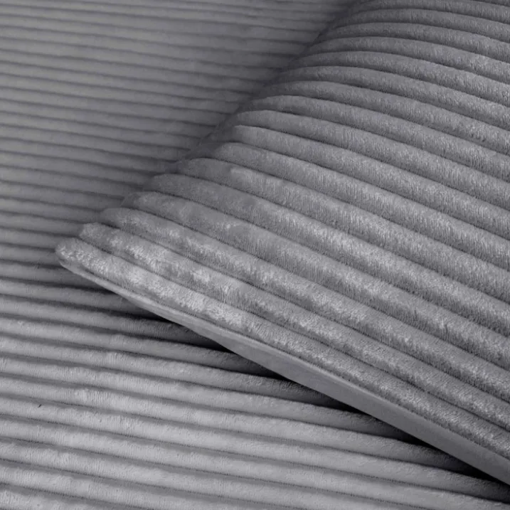 Parure de lit en flanelle relief unie avec fermeture zippée