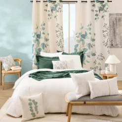 Parure de lit en microfibre gaufrée motif nid d’abeille