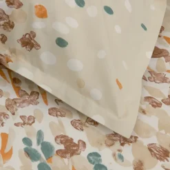 Parure de lit 2 pièces coton floral housse + taie