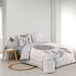 Parure de lit 3 pièces coton motif attrape-rêves housse + taies