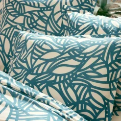 Parure de lit2 pièces coton végétal géométrique housse + taie