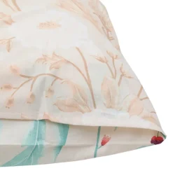 Parure de lit 3 pièces en coton réversible à motifs floraux