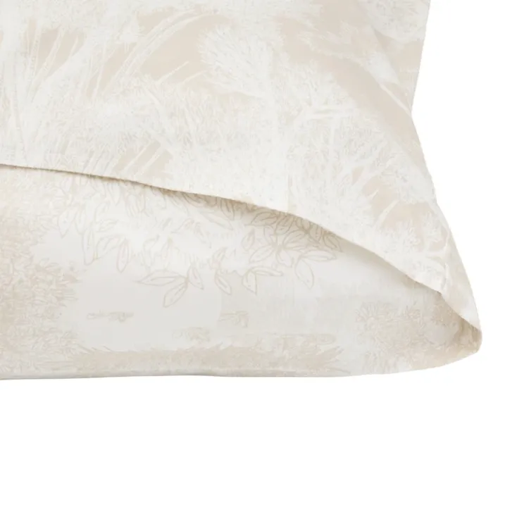 Parure de lit 3 pièces en coton réversible à motif toile de Jouy
