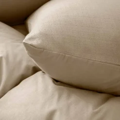 Parure de lit 3 pièces en coton tissage épais housse + taies