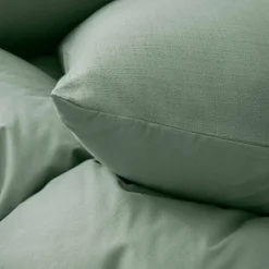 Parure de lit 3 pièces en coton tissage épais housse + taies