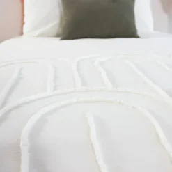 Parure de lit 3 pièces en coton tufté