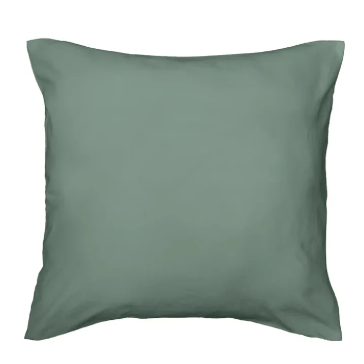 Parure de lit 3 pièces en microfibre unie lavée housse + taies