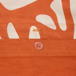 Parure de lit 3 pièces imprimée en coton à motif végétal