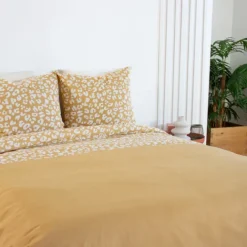 Parure de lit 3 pièces léopard coton housse + taies