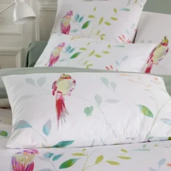 Parure de lit 2 pièces percale de coton 80 fils housse + taie