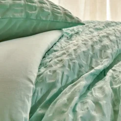 Parure de lit 3 pièces à rayures plissées