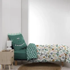 Parure de lit 2 Pièces Réversible Dinosaure