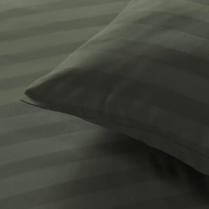 Parure de lit rayures dans le tissage
