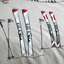 Parure de lit ski montagne
