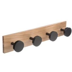 Patère en bois avec 4 crochets