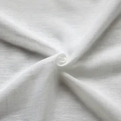 Petit vitrage effet lin à double passe-tringle