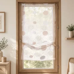 Petit voilage organza jacquard à remonter