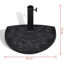 Pied de parasol demi-cercle fleurs