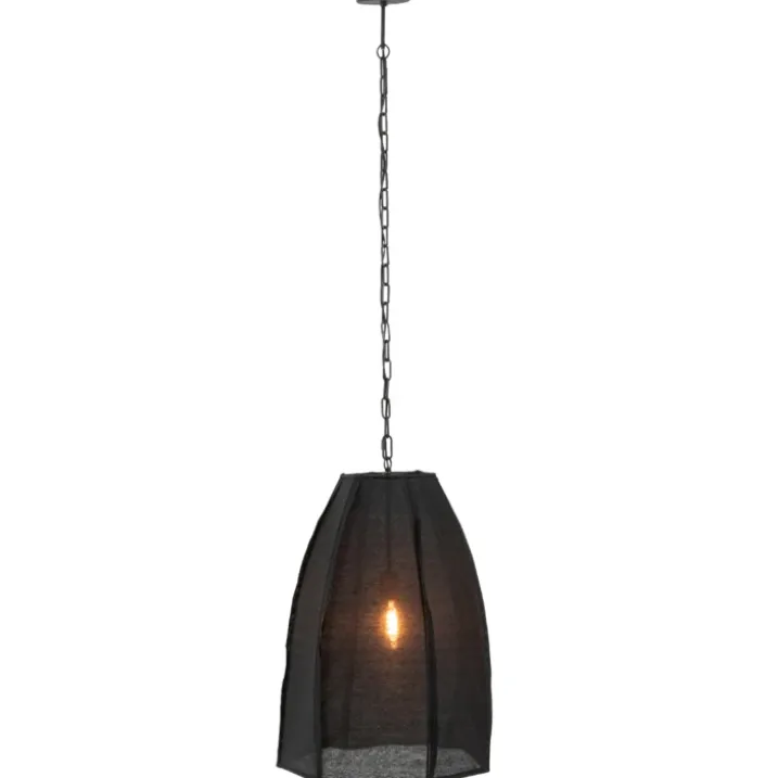 Plafonnier poire en lin