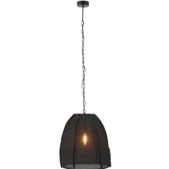 Plafonnier poire en lin