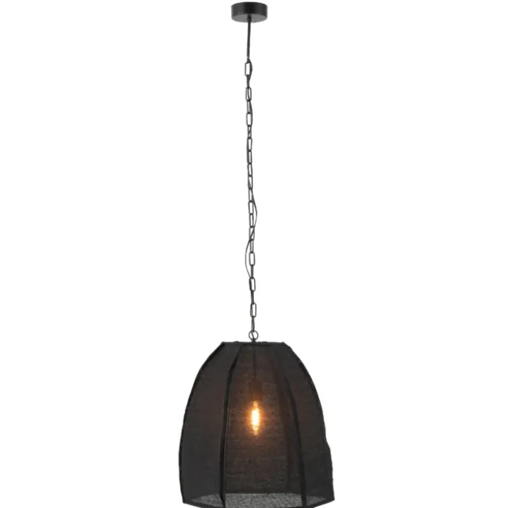 Plafonnier poire en lin
