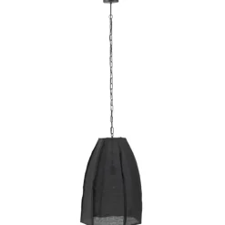 Plafonnier poire en lin