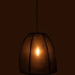 Plafonnier poire en lin