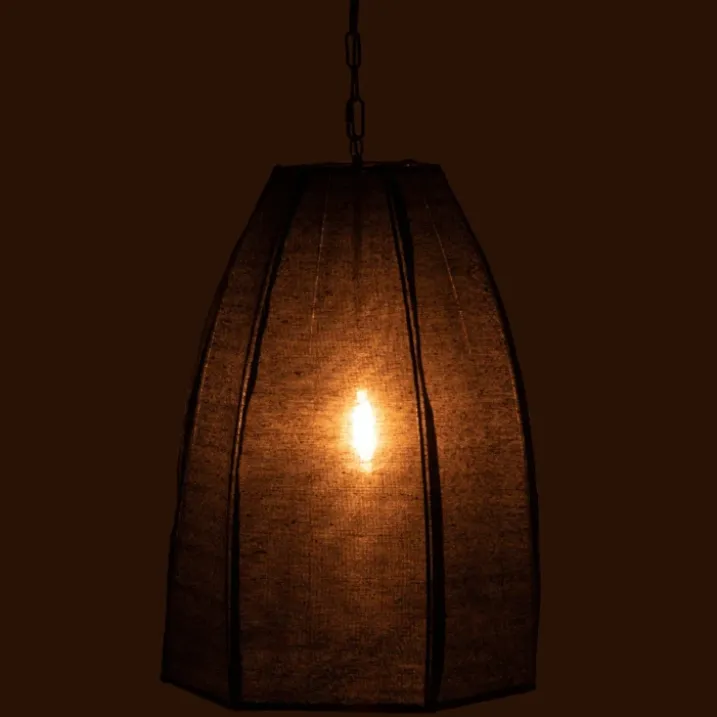 Plafonnier poire en lin