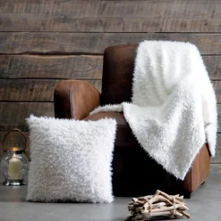 Plaid avec Effet Poil de Mouton