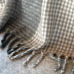 Plaid à carreaux aspect mohair doux