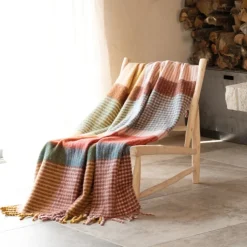 Plaid à carreaux aspect mohair doux