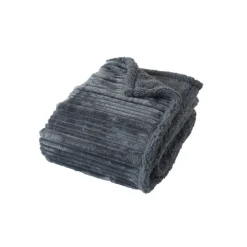Plaid cotelé sherpa/flanelle