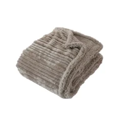 Plaid cotelé sherpa/flanelle